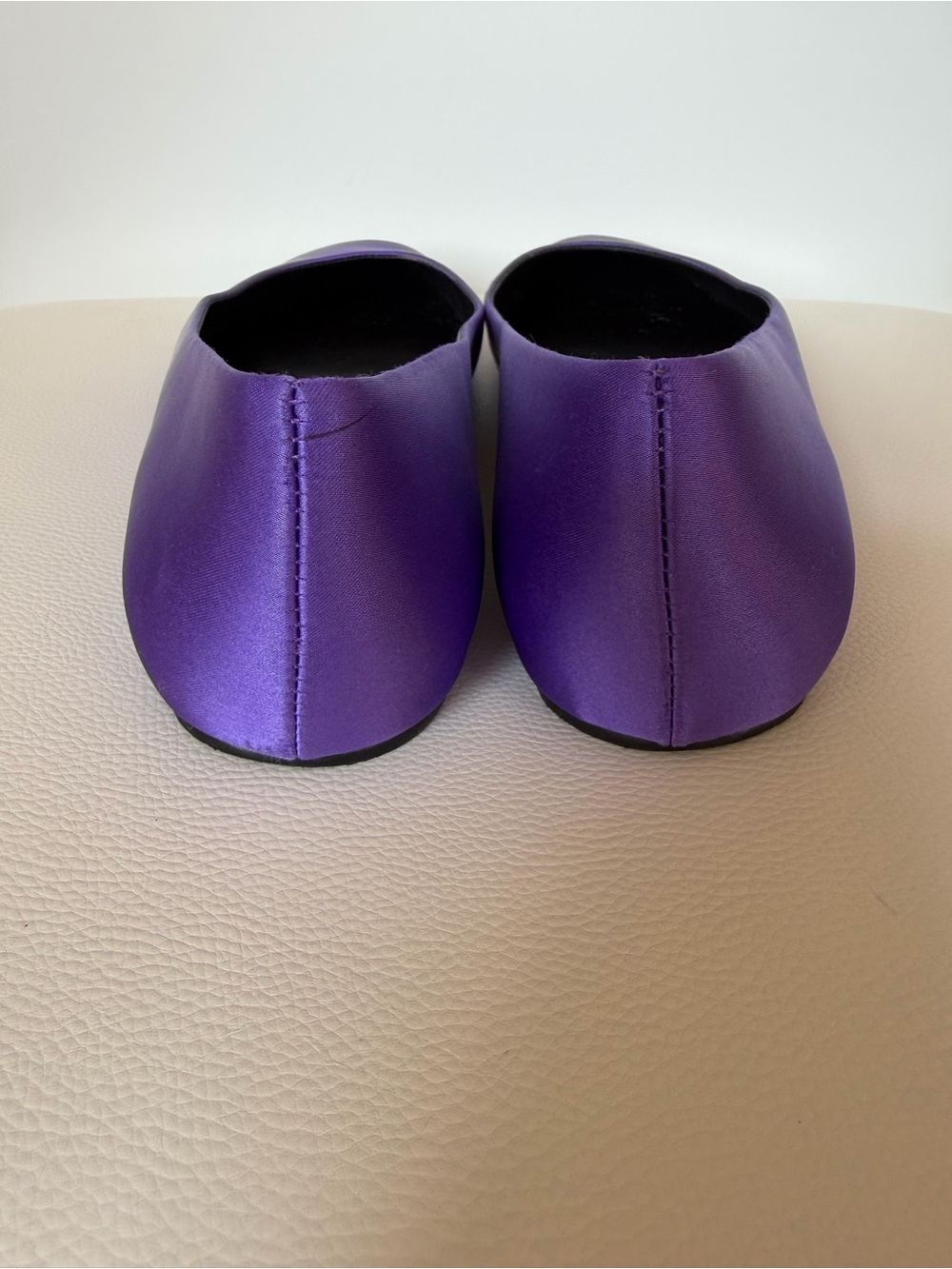 Reformation x Courtney Grow Satin Ballet Flats Purple Size 8 - Picture 5 of 6